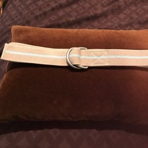 Men’s Cotton j. crew belt size s/m tan light blue